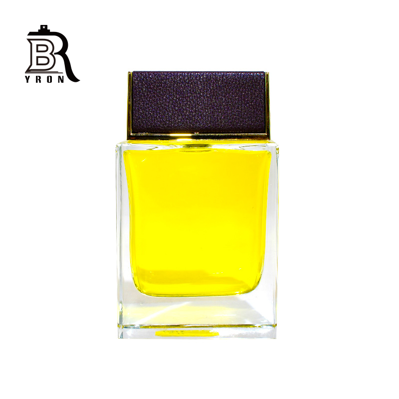 117ml Fancy Rectangle Clear Shape Perfume Empty Glass Bottle Pump Sprayer Screen Printing Personal Care With Black Cap