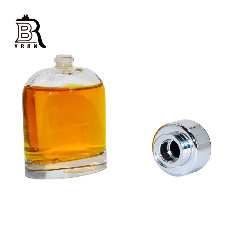 Luxury Bottle, Metal Label, Green Perfume Bottles