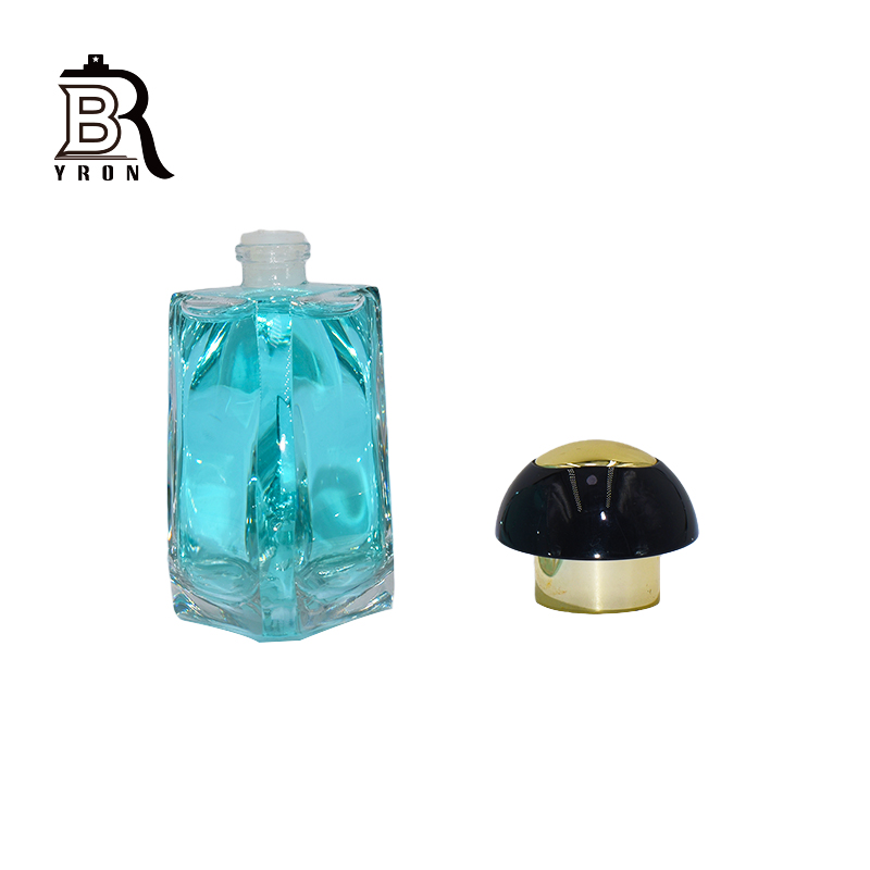 Full Black Bottle,  Gold Spray Cap, Perfume Bottle