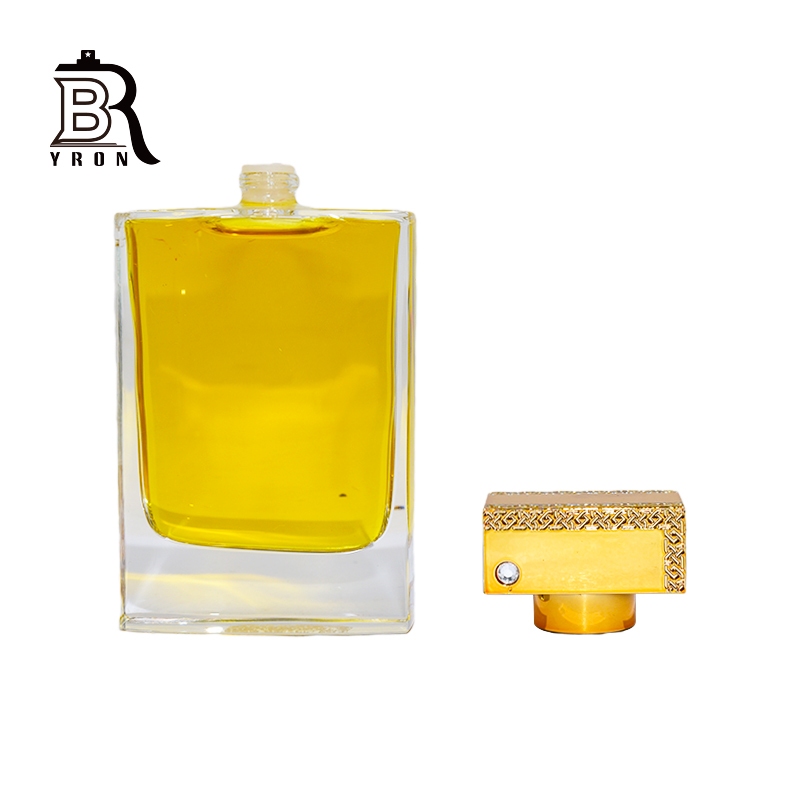 Glass Perfume Bottle, Hand Polished, Crimp Pump