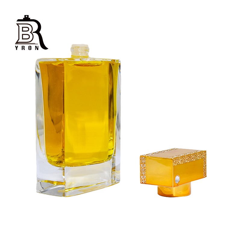 Glass Perfume Bottle, Hand Polished, Crimp Pump