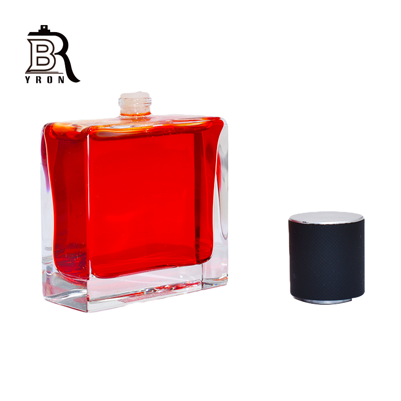 Polished Bottles, Perfume Bottle Wooden Cap, Square Box Bottles