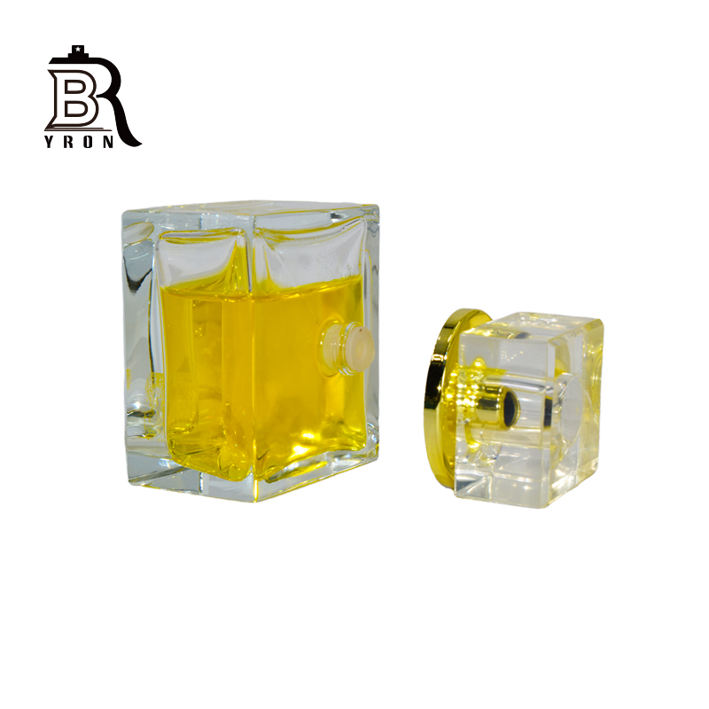 110ml Fancy Rectangle Clear Shape Perfume Empty Glass Bottle