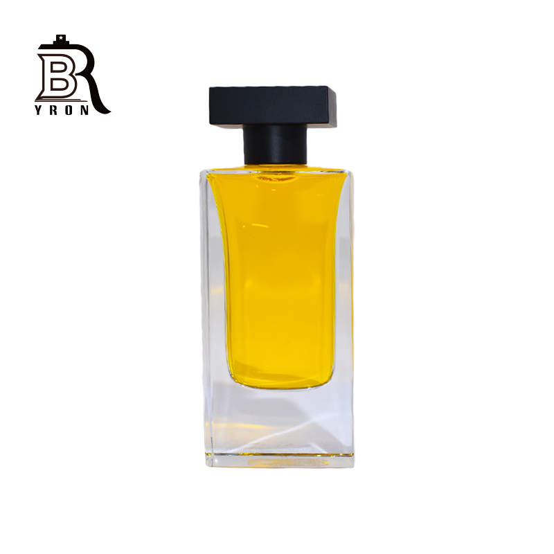 Rectangle _Shape_Glass_Bottles,Perfume_Bottles_With_Black_Cap