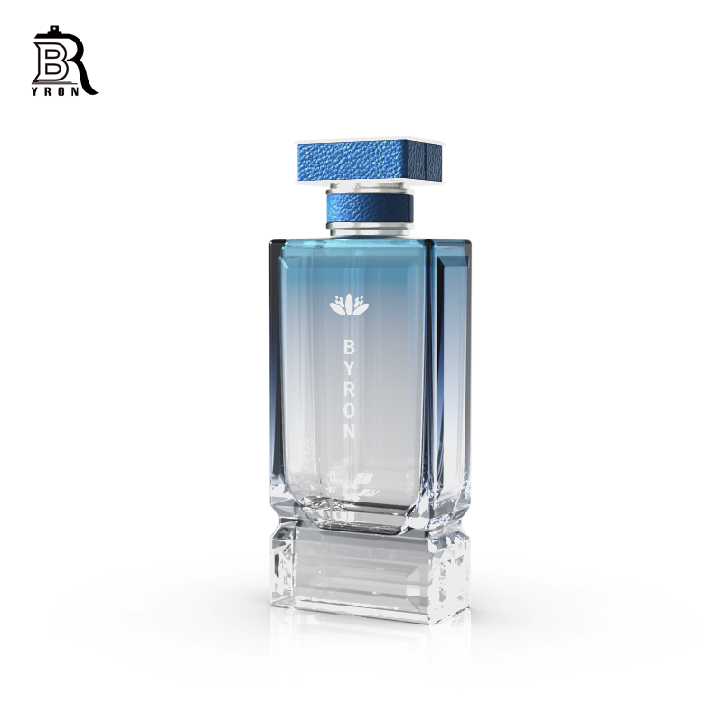 perfume bottles,Empty luxury Glass Perfume Bottles,Square Shape Bottle Leather Cap Glass Perfume Bottles