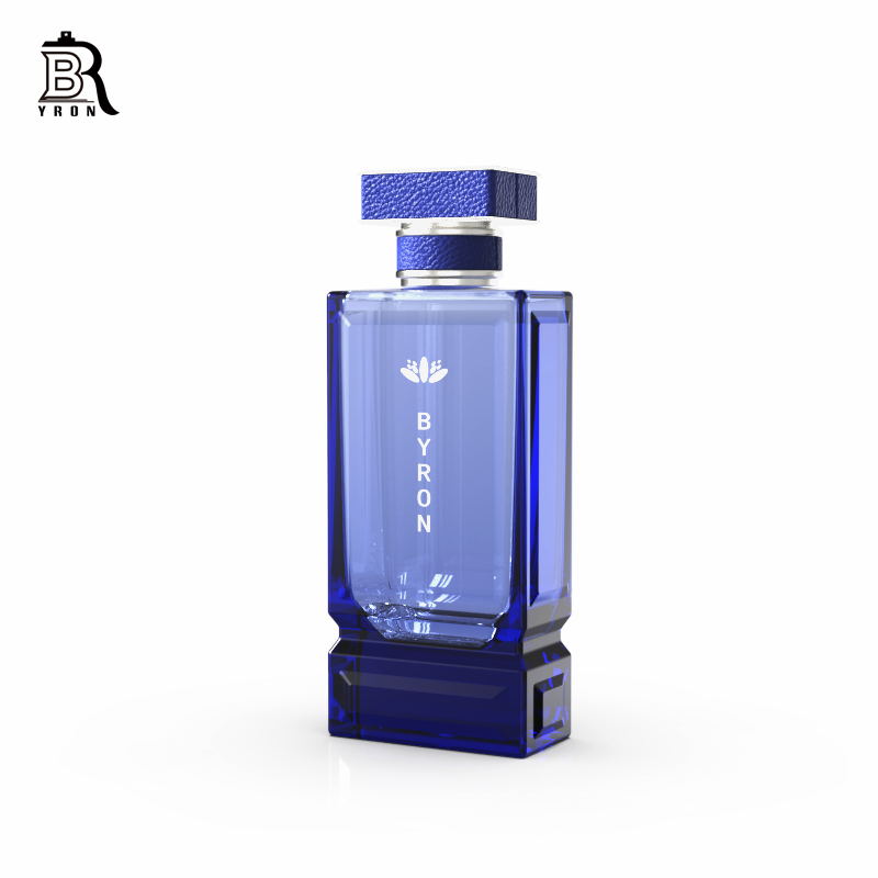 perfume bottles,Empty luxury Glass Perfume Bottles,Square Shape Bottle Leather Cap Glass Perfume Bottles