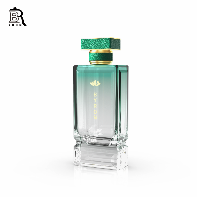 perfume bottles,Empty luxury Glass Perfume Bottles,Square Shape Bottle Leather Cap Glass Perfume Bottles